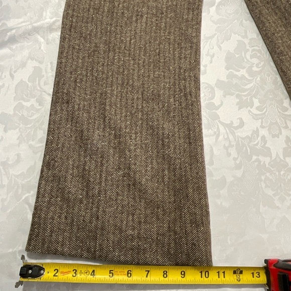 VERTIGO Paris Womens Flat Front Wide Leg Pants Size 10 Made France Wool Blend - Picture 8 of 9